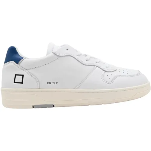 Court Calf Sneakers White Bluette , male, Sizes: 7 UK, 9 UK, 12 UK, 11 UK, 10 UK - D.a.t.e. - Modalova