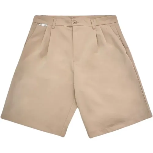 Casual Beige Shorts , male, Sizes: S - Family First - Modalova