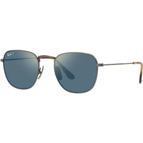 Polarized Mirrored Sunglasses in Ruthenium/Blue Gold , male, Sizes: 48 MM - Ray-Ban - Modalova