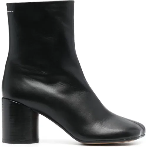 Elegante Lederstiefeletten , Damen, Größe: 36 EU - MM6 Maison Margiela - Modalova