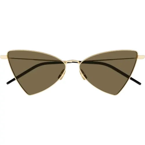 Gold Brown Butterfly Sungles , female, Sizes: 58 MM - Saint Laurent - Modalova