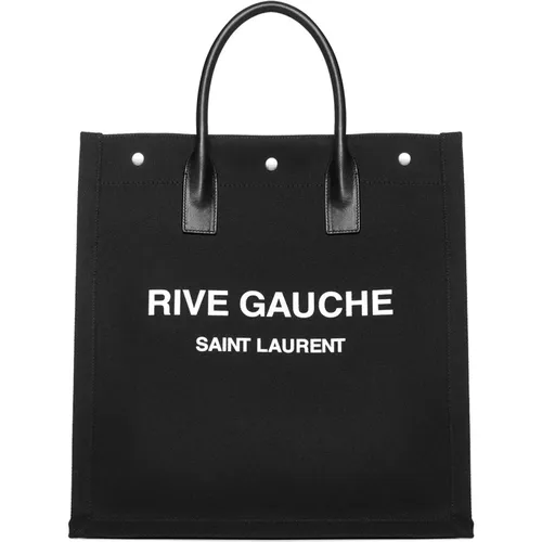 Logo-Print Tote Bag , male, Sizes: ONE SIZE - Saint Laurent - Modalova