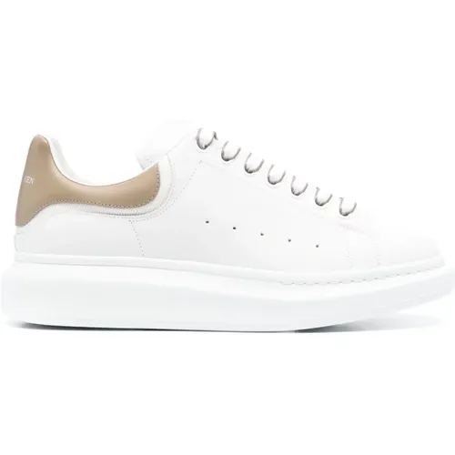 Weiße Ledersneakers mit Tech-Stoff , Herren, Größe: 42 EU - alexander mcqueen - Modalova