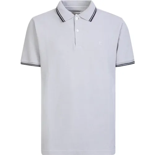 Kontrastierendes Gestreiftes Baumwoll-Poloshirt mit Logo-Stickerei , Herren, Größe: XS - Maison Margiela - Modalova