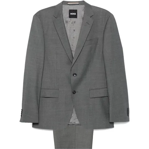 Slim Fit Wool Blend Suit , male, Sizes: 2XL, 4XL - Hugo Boss - Modalova