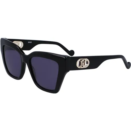 Stilvolle Sonnenbrille Schwarzer Rahmen , Damen, Größe: 53 MM - Liu Jo - Modalova