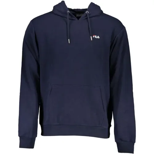 Blauer Kapuzenpullover aus Baumwollmischung , Herren, Größe: S - Fila - Modalova