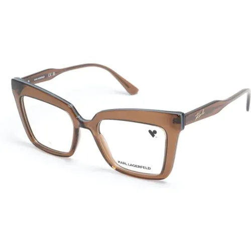 Braun/Havanna Optische Brille Stilvoll und vielseitig , Damen, Größe: 51 MM - Karl Lagerfeld - Modalova