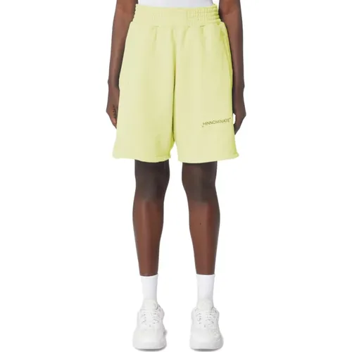 Baumwoll Bermuda Shorts mit Logo-Druck , Damen, Größe: L - Hinnominate - Modalova