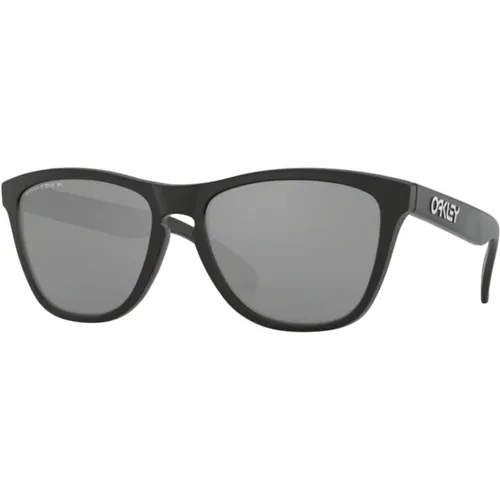 Matte Schwarze Sonnenbrille mit Prizm , unisex, Größe: 55 MM - Oakley - Modalova