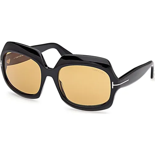 REN Sunglasses /Yellow Brown , female, Sizes: 60 MM - Tom Ford - Modalova