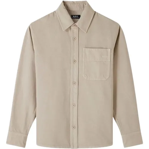 Embroidered Basile Overshirt, , male, Sizes: L, M, XL - A.p.c. - Modalova