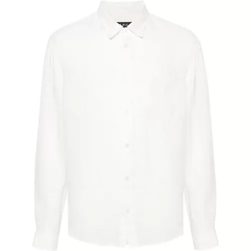 Weißes Formales Herrenhemd Kleidung , Herren, Größe: L - A.p.c. - Modalova