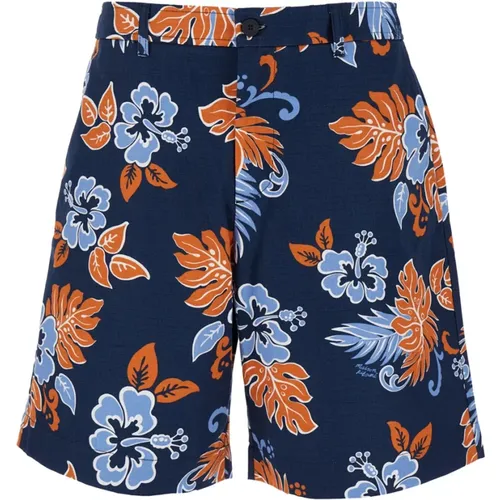 Baumwoll Board Shorts für Sommerstil , Herren, Größe: 3XS - Maison Kitsuné - Modalova