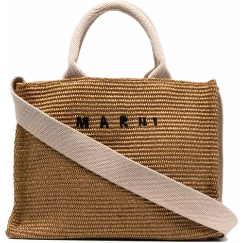 Tote Bag with Pink Accents , female, Sizes: ONE SIZE - Marni - Modalova