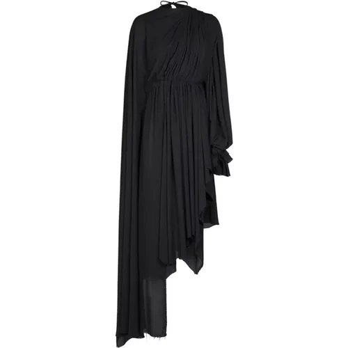 Asymmetric Dress with Zipper Closure , female, Sizes: XS - Balenciaga - Modalova