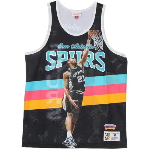 NBA Basketball Tank Top Tim Duncan , Herren, Größe: M - Mitchell & Ness - Modalova