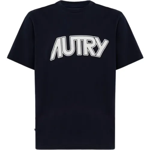 T-shirts and Polos with Ribbed Collar , male, Sizes: S, XL - Autry - Modalova