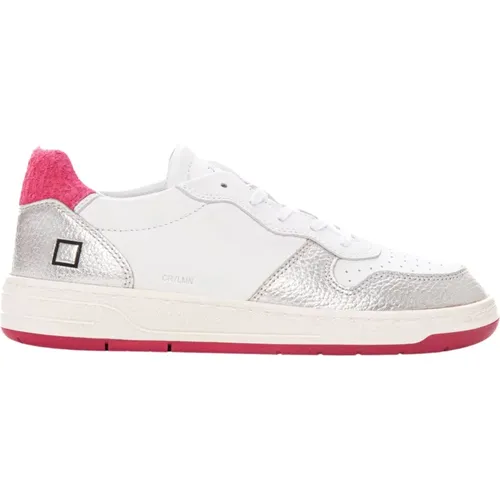 Laminated Court Sneakers with Laces , female, Sizes: 3 UK, 8 UK - D.a.t.e. - Modalova