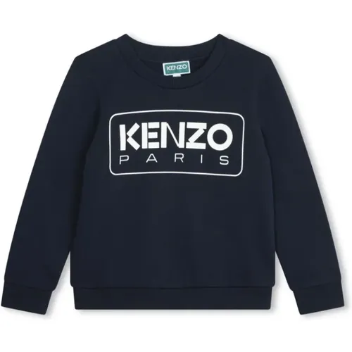 Blauer Pullover mit Logo-Print - Kenzo - Modalova