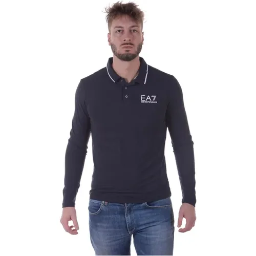 Klassisches Polo Shirt für Männer , Herren, Größe: S - Emporio Armani EA7 - Modalova