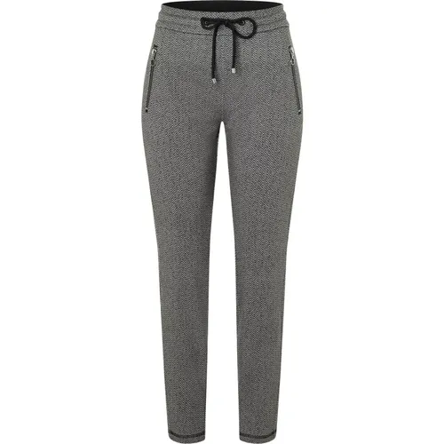 Leichte Jersey Relaxte Slim Fit Hose , Damen, Größe: S - MAC - Modalova