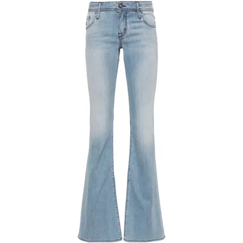Blaue Gewaschene Denim Bootcut Jeans , Damen, Größe: W27 - Jacob Cohën - Modalova