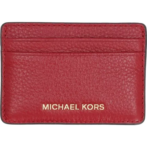 Lederkartenhalter mit Logodetail , Damen, Größe: ONE Size - Michael Kors - Modalova