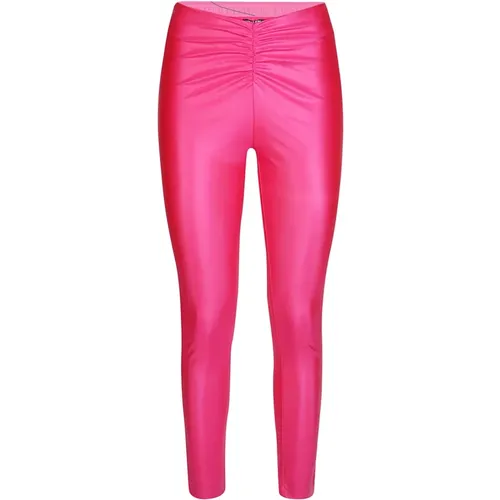 Shiny Kycra Leggings , female, Sizes: XS, 2XS - Versace Jeans Couture - Modalova