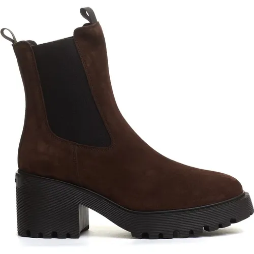 Suede Ankle Boots Aw24 , female, Sizes: 4 1/2 UK, 3 1/2 UK, 5 UK, 3 UK, 7 UK, 6 UK, 4 UK - Hogan - Modalova