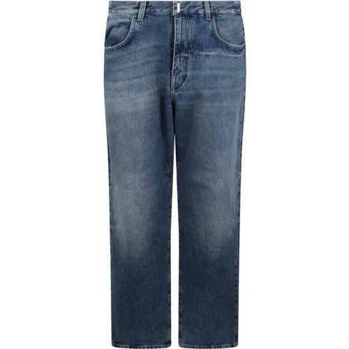 Mid-Rise Denim Hose,Blau Gewaschene Denim Straight Leg Jeans,Straight Jeans - Givenchy - Modalova