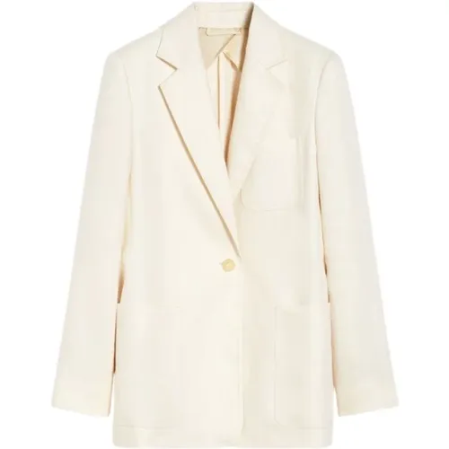 Leinenblazer mit klassischer Silhouette - Max Mara - Modalova