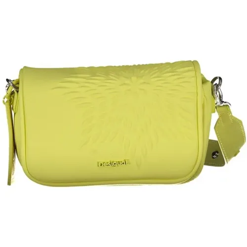 Gelbe Handtasche mit Abnehmbarem Riemen , Damen, Größe: ONE Size - Desigual - Modalova