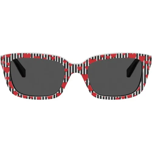 Quadratische Sonnenbrille für Frauen , Damen, Größe: 53 MM - Love Moschino - Modalova