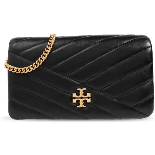 Chevron Quilted Wallet with Chain , female, Sizes: ONE SIZE - TORY BURCH - Modalova