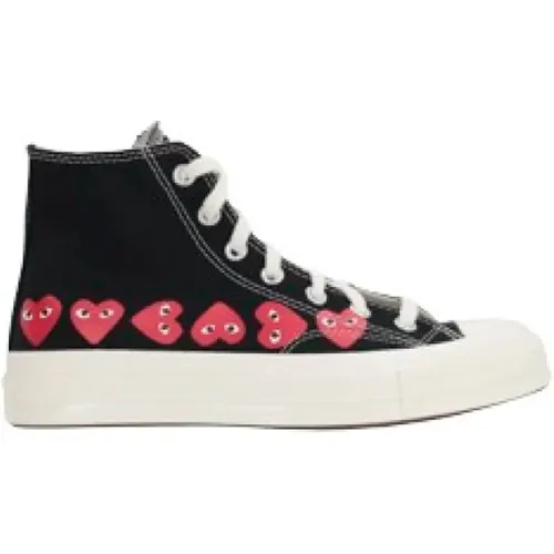 High-Top Canvas Sneakers , male, Sizes: 11 UK, 8 1/2 UK - Comme des Garçons Play - Modalova