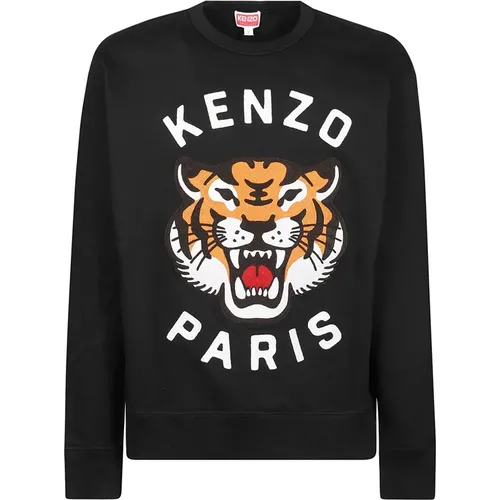 Embroidered Tiger Oversize Sweatshirt , male, Sizes: S, XL, M, L - Kenzo - Modalova