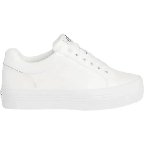Klassische Weiße Sneakers , Damen, Größe: 36 EU - Calvin Klein - Modalova