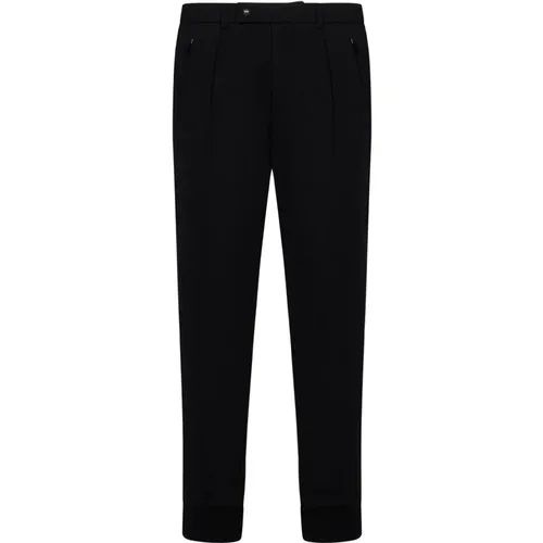 Wool Blend Trousers with Ribbed Legs , male, Sizes: L, M - Ralph Lauren - Modalova