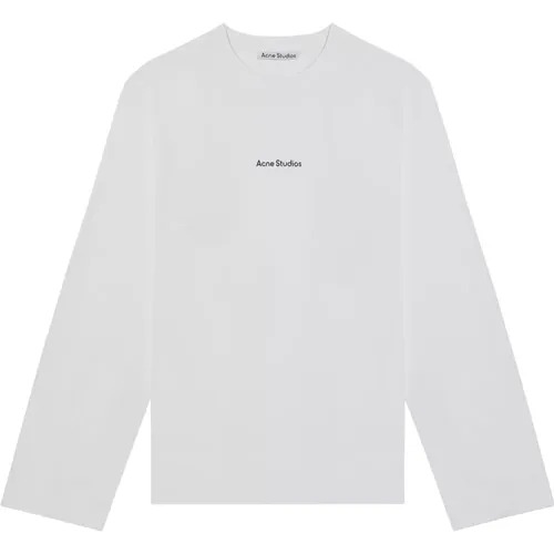 Langarm Rundhals Signature Tee , Herren, Größe: L - Acne Studios - Modalova