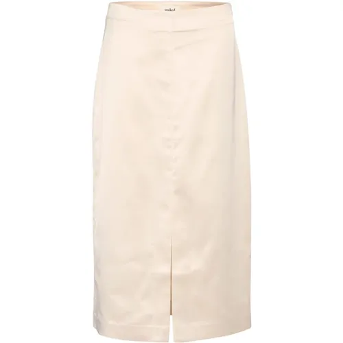 Slim-Fit Skirt Sandshell Slmicaela Style , female, Sizes: 2XL, XL, S, L, M, XS - Soaked in Luxury - Modalova