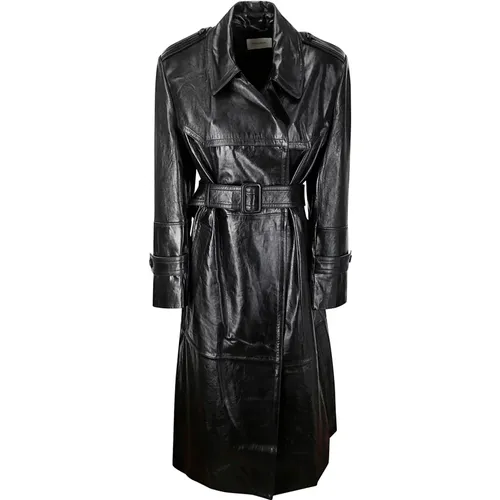 Stylish Leather Button-Up Coat , female, Sizes: XS, S, 2XS - SPORTMAX - Modalova