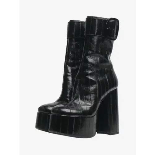 Pre-owned Leather boots , female, Sizes: 5 UK - Saint Laurent Vintage - Modalova