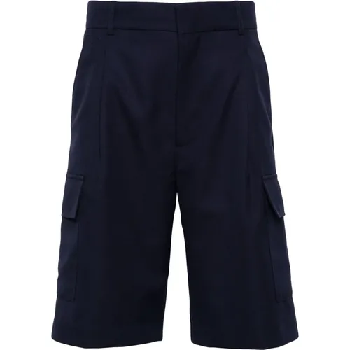 Navy Blaue Cargo Shorts,Blaue Cargo Shorts - Drole de Monsieur - Modalova