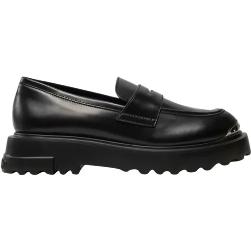 Schwarze flache Schuhe Moderner Stil , Damen, Größe: 37 EU - Love Moschino - Modalova