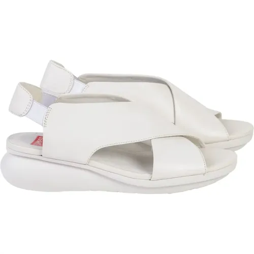 Weiße Balloon Cross Strap Sandalen , Damen, Größe: 38 EU - Camper - Modalova