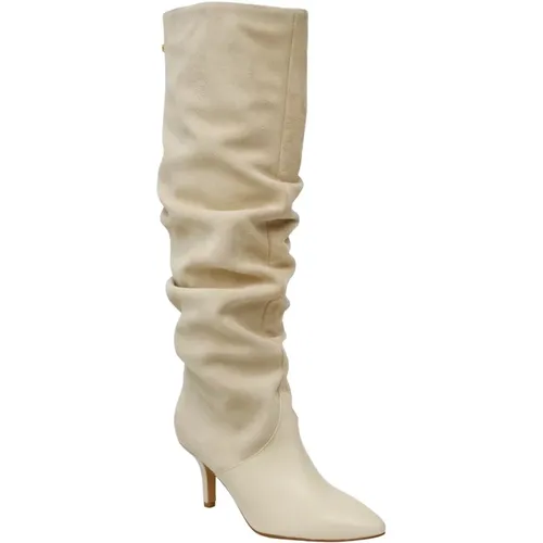 Cremeweißer hoher Stiefel mit spitzer Zehenpartie , Damen, Größe: 39 EU - Fabienne Chapot - Modalova