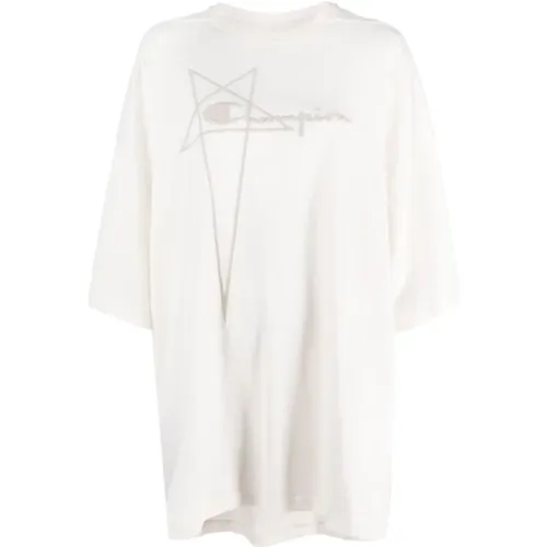 Logo-Embossed Oversized Cotton T-Shirt , female, Sizes: XL - Rick Owens - Modalova