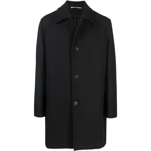 Simple Buttoned Coat , male, Sizes: S - Palm Angels - Modalova
