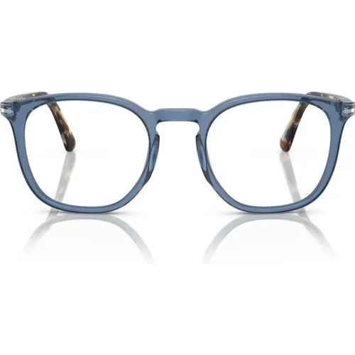 Iconische, leicht zu tragende blaue Brille , unisex, Größe: ONE Size - Persol - Modalova